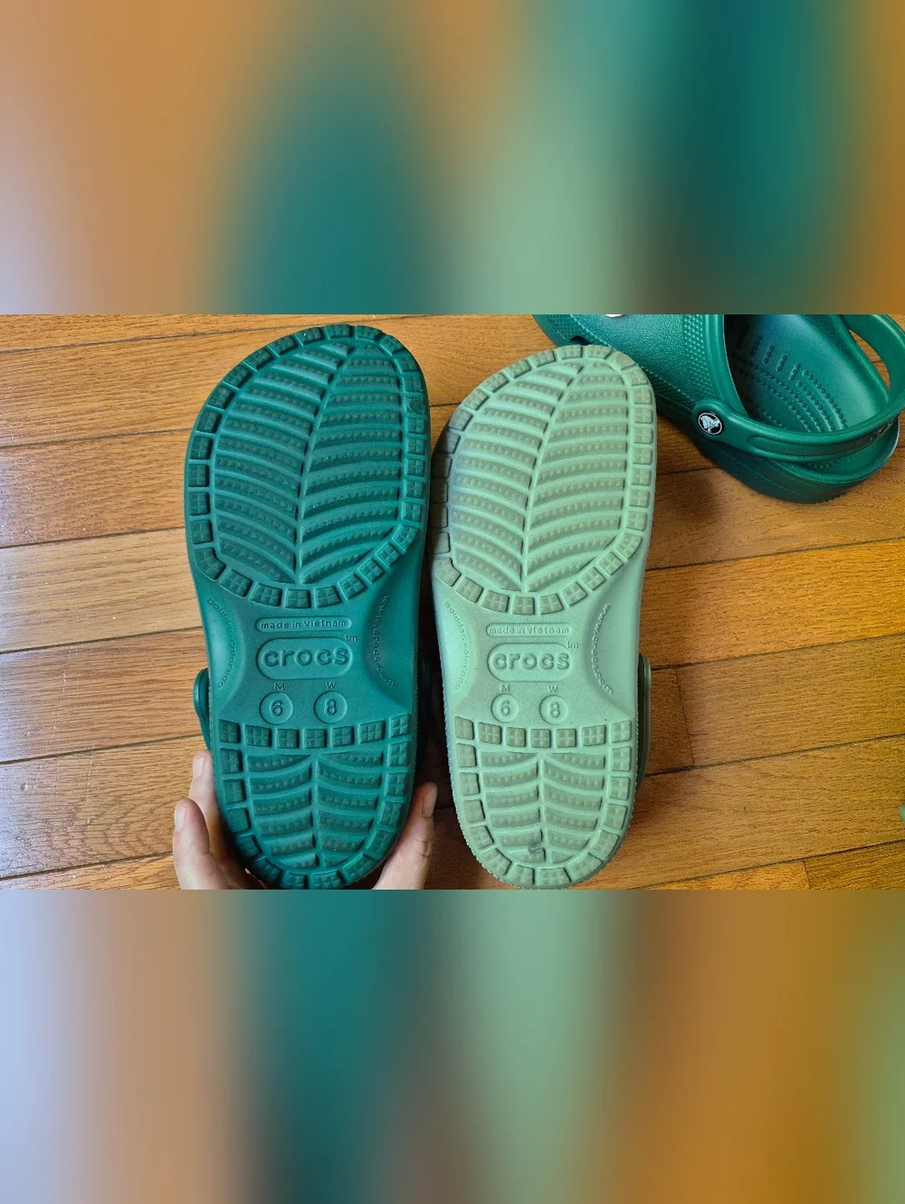Emerald Green Crocs - Nearly New! - Picture 5 of 7